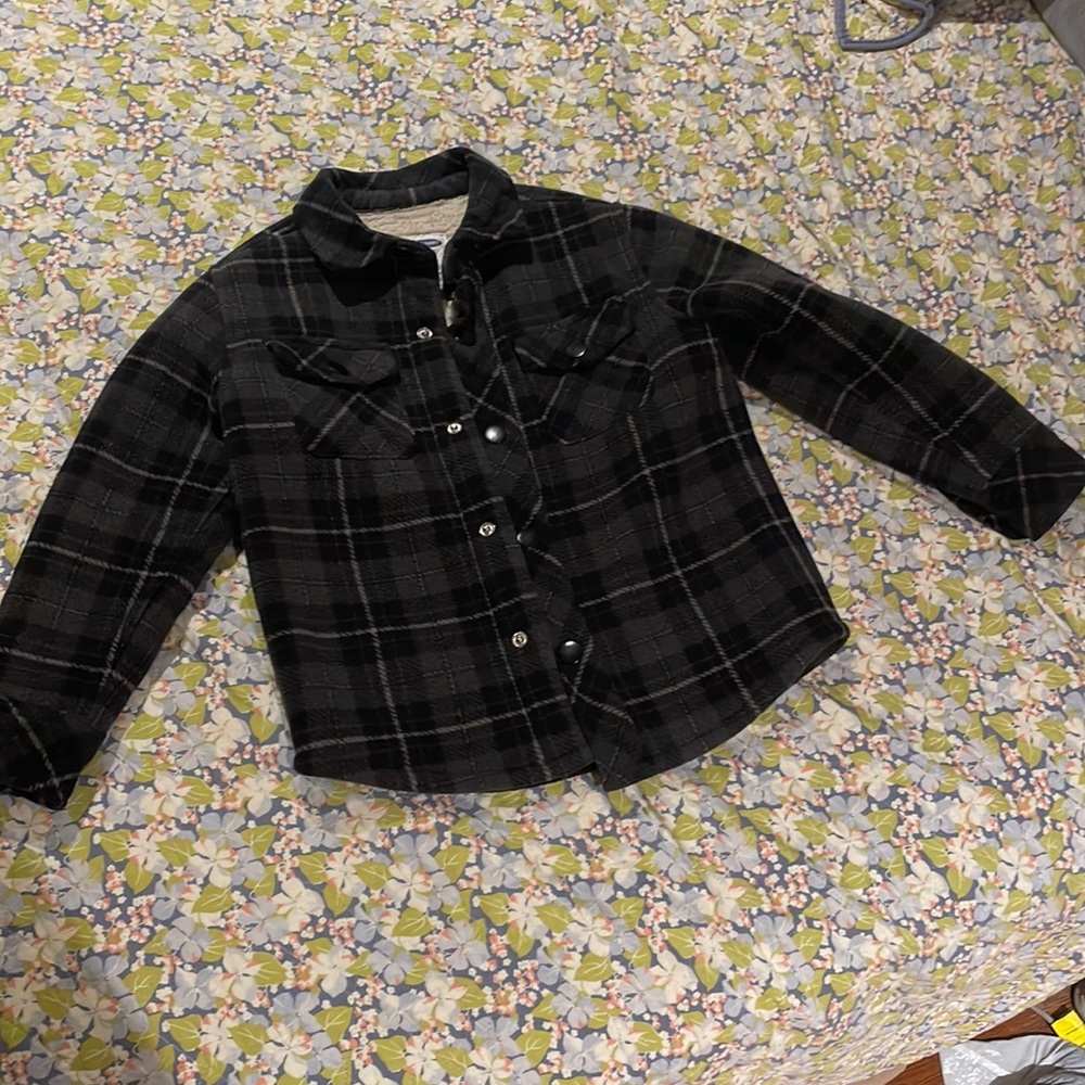 Old Navy Sherpa Shirt Jacket for kids Sz5